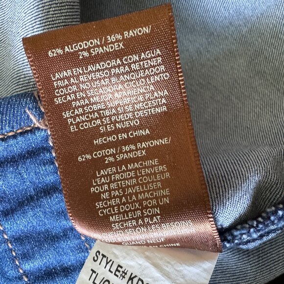 Kut From The Kloth Aly Boho Maxi Denim Dress Button Front Chest & Side Pockets - Picture 15 of 16